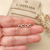 Aretes Infinito - Colección Acero